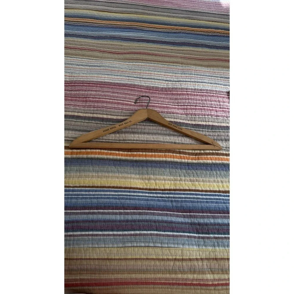 Vtg 5 pc Lot Antique Wire Hangers Advertising Wooden Clothes ny nj fl mo